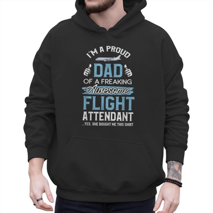 Flight Attendant Shirt For Dad Father Flight Attendant Men Hoodie