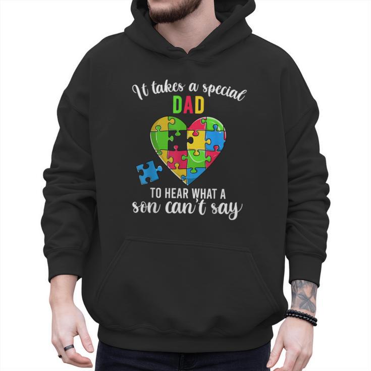 Fun Heart Puzzle Shirts Dad Autism Awareness Family Support Men Hoodie