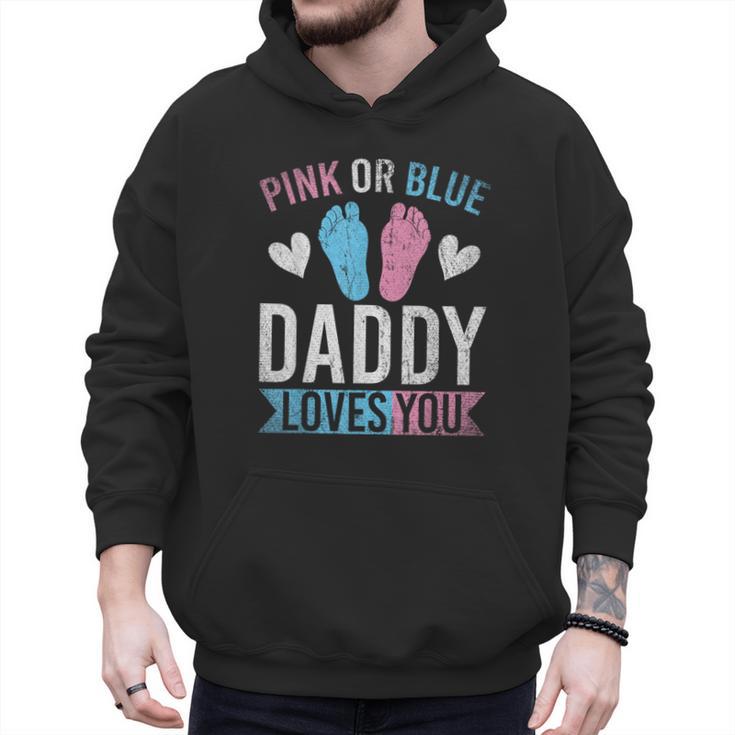 Future Dad Pink Or Blue Daddy Loves You Gender Reveal Men Hoodie