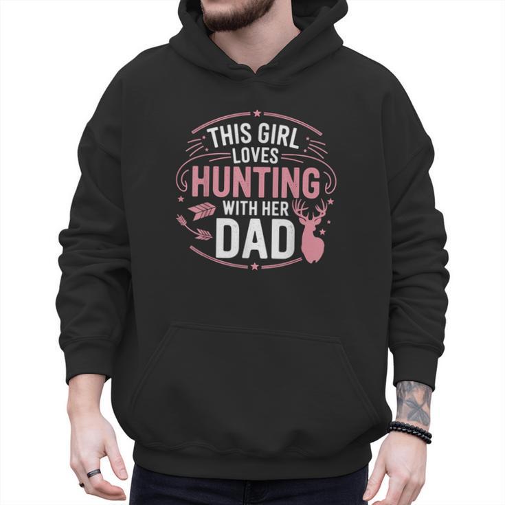 This Girl Loves Hunting With Her Dad Pink Deer Hunter Men Hoodie