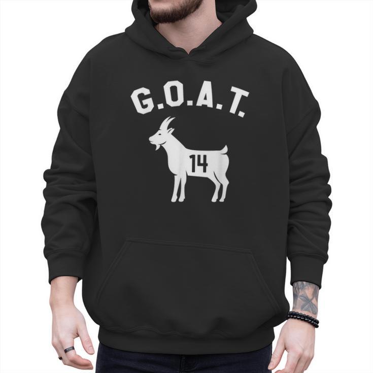 GOAT Number 14 Greatest Of All Time Dad Joke Men Hoodie