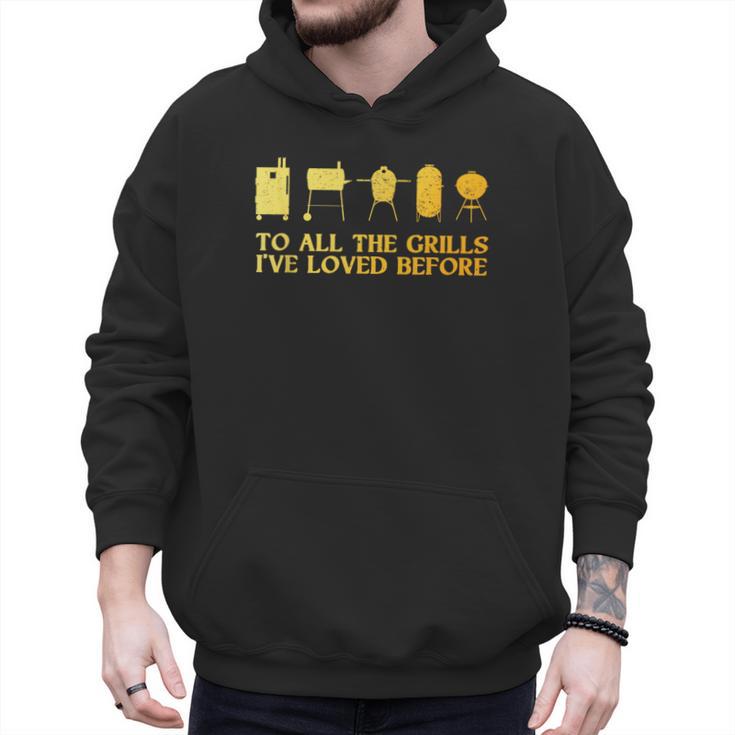 Grilling Art For Men Dad Barbecue Meat Smoking BBQ Men Hoodie