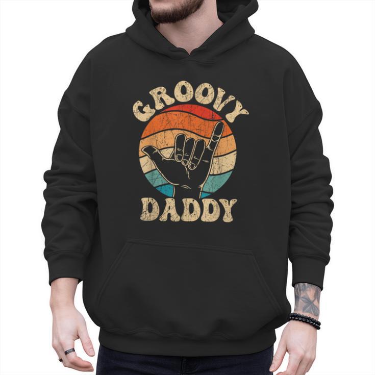 Groovy Daddy 70s Aesthetic Nostalgia 1970's Retro Groovy Dad Men Hoodie