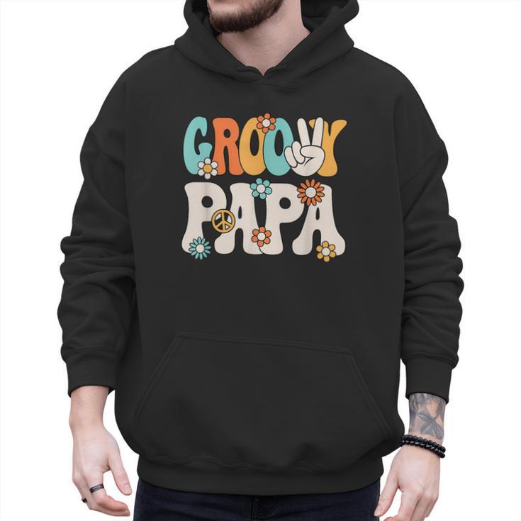 Groovy Papa Dad Retro Hippie 60s 70s Party Outfit Men Men Hoodie