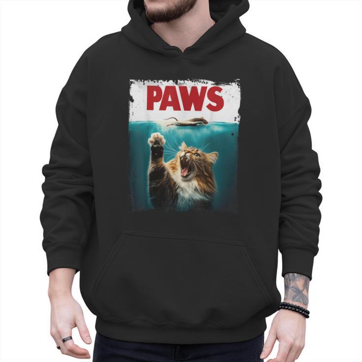 Humorous Paws Parody Cat Mouse For Cat Lover Cat Mom Cat Dad Men Hoodie
