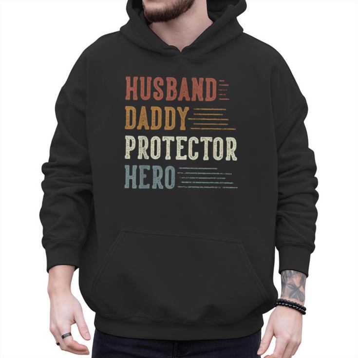 Husband Daddy Protector Hero For Dad Father's Day Men Hoodie