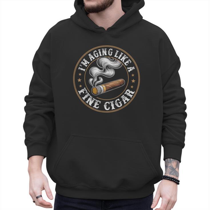 I'm Aging Like a Fine Cigar Retro Dad Father's Day Men Hoodie