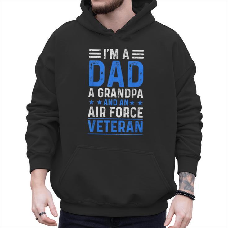 I’m A Dad Grandpa Air Force Veteran Distressed Men Hoodie