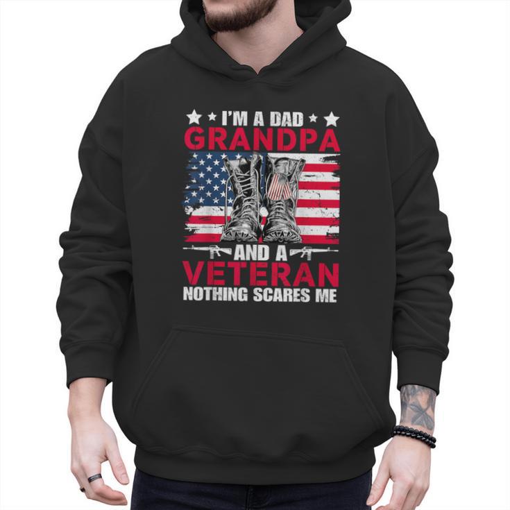 I'm A Dad Grandpa And Veteran Papa Grandpa Fathers Day Men Men Hoodie