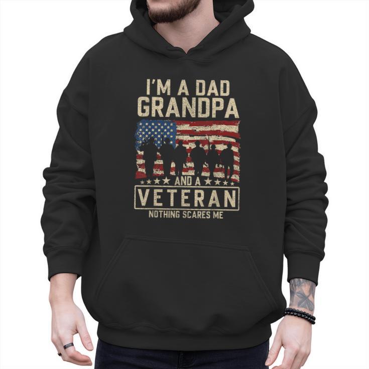 I'm A Dad Grandpa And Veteran Patriotic US Flag Veterans Day Men Hoodie
