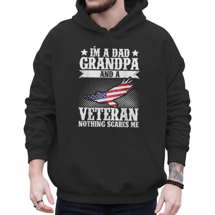I'm A Dad Grandpa And A Veteran US Flag Veterans Day Men Hoodie