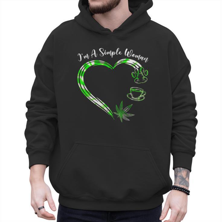 I'm A Simples Woman Loves Weed Coffee And Dog Dad Mom Men Hoodie