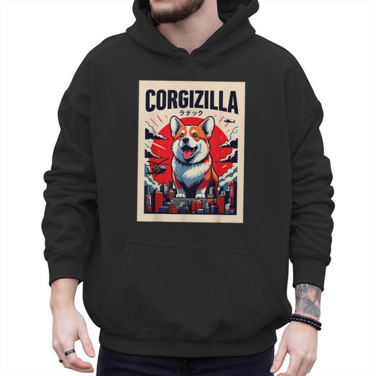 Japanese Art Corgi Dog Mom Dad Men Hoodie