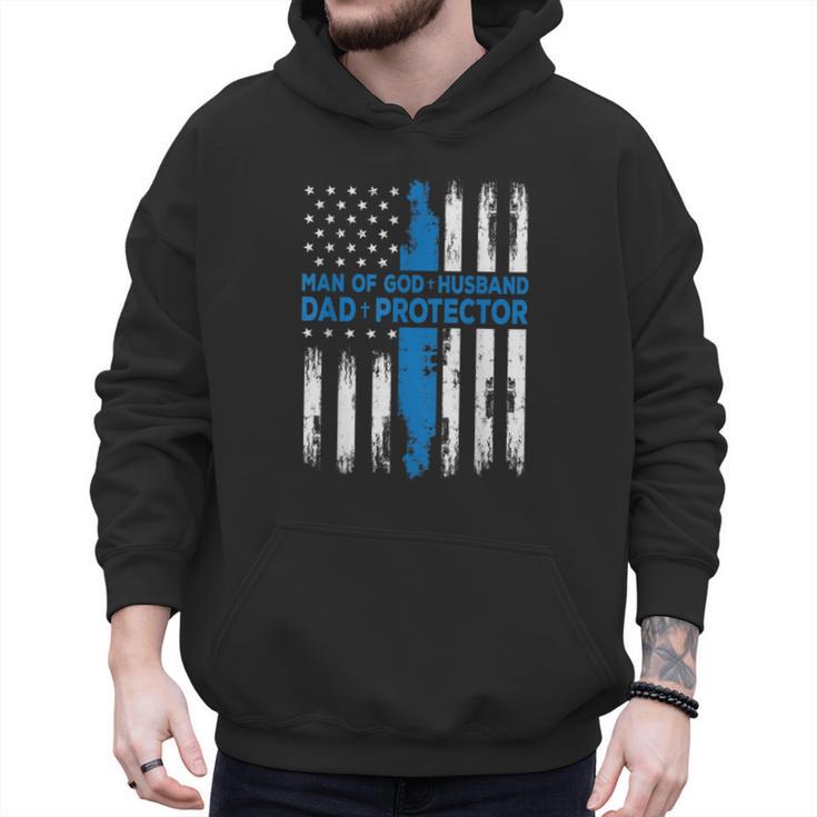 Jesus God Religious Man Of God Husband Dad Protector Men Hoodie