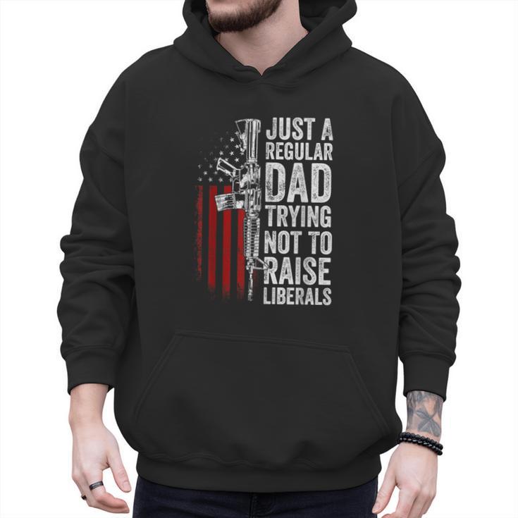 Just A Regular Dad Trying Not To Raise Liberals Father's Day Men Hoodie