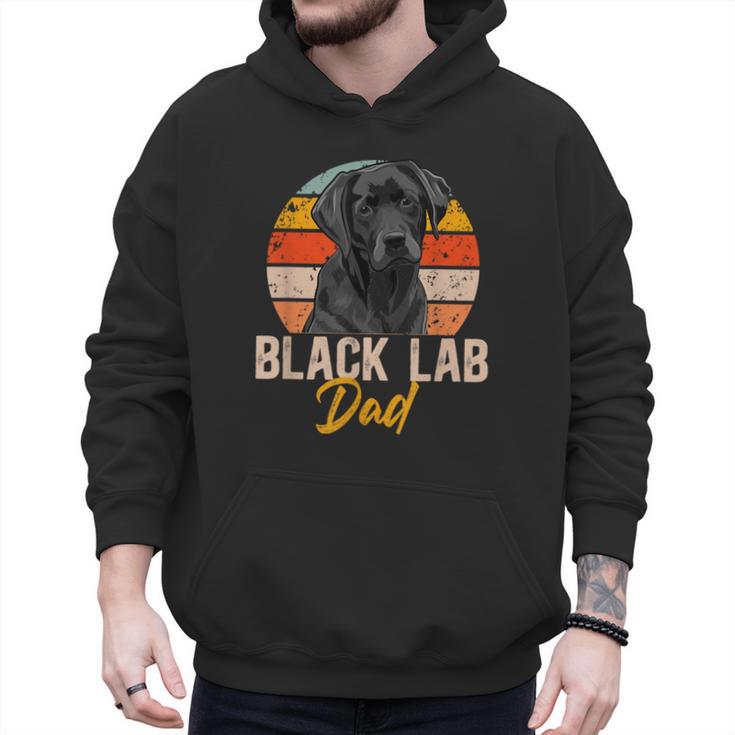 Lab Dad Retro Black Labrador Owner Men Hoodie