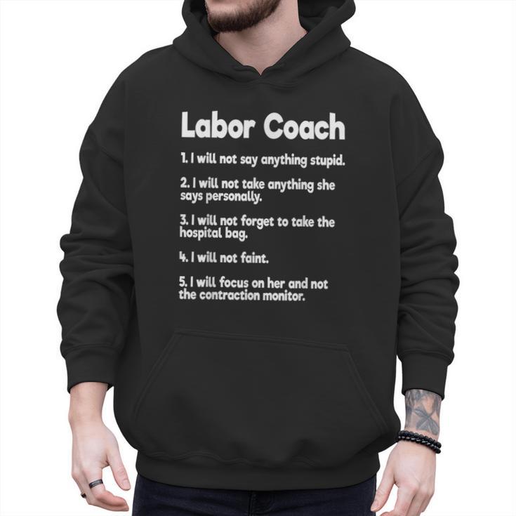 Labor Coach Expecting Dad Rules Papa Baby Men Hoodie