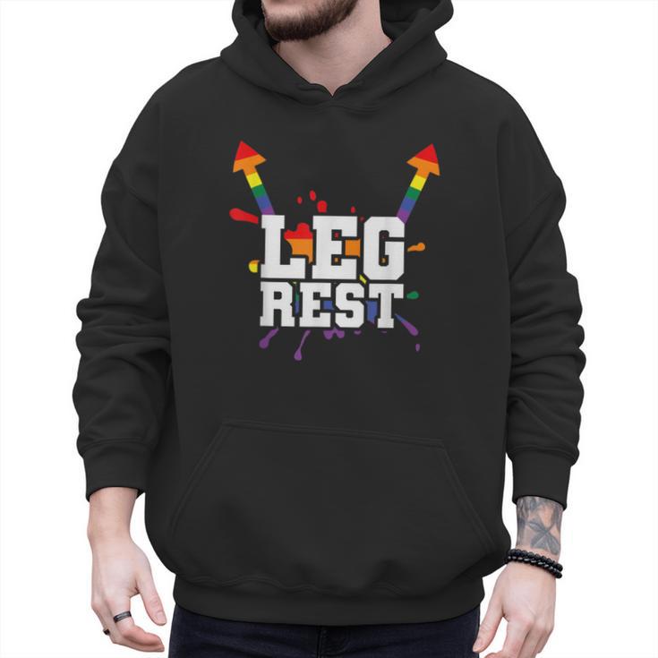 Leg Rest Naughty Dad Joke Vagitarian Lesbian Men Hoodie