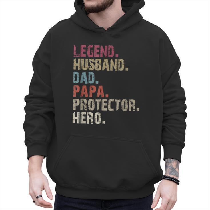Legend Husband Dad Papa Protector Hero For Dad Men Hoodie