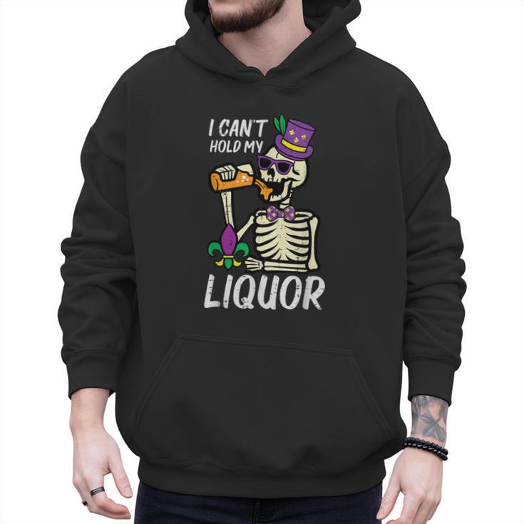Mardi Gras Skeleton Cant Hold My Carnival Team Dad Men Men Hoodie