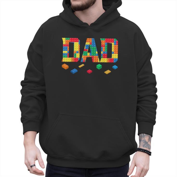 Master Builder Dad Birthday Boy Building Bricks Blocks Daddy Men Hoodie
