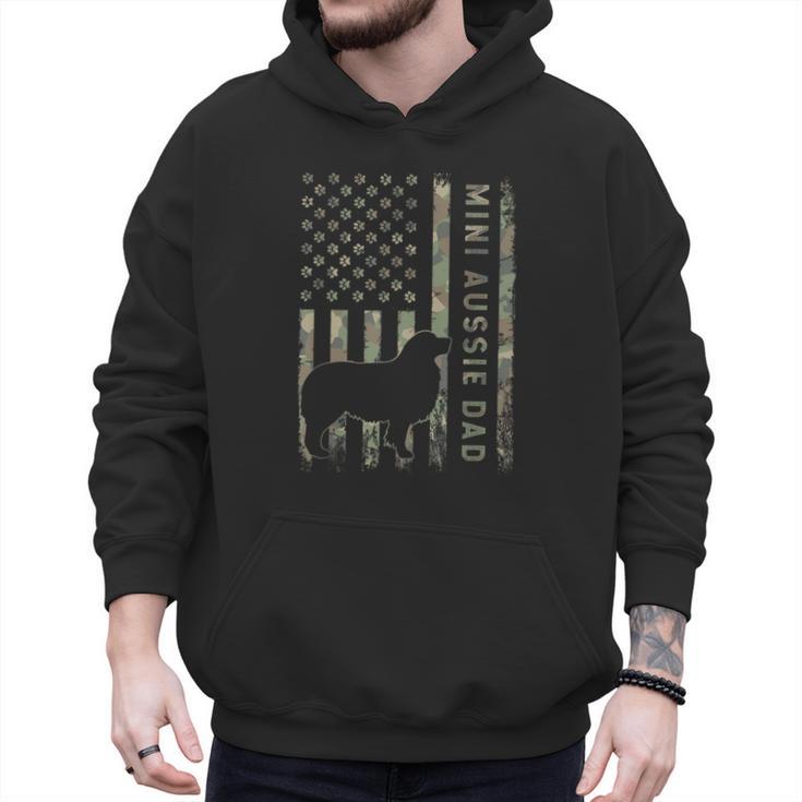 Mini Aussie Dad Australian Shepherd Dog Camo USA Flag Men Hoodie Mini Aussie Dad Australian Shepherd Dog Camo USA Flag Men Hoodie