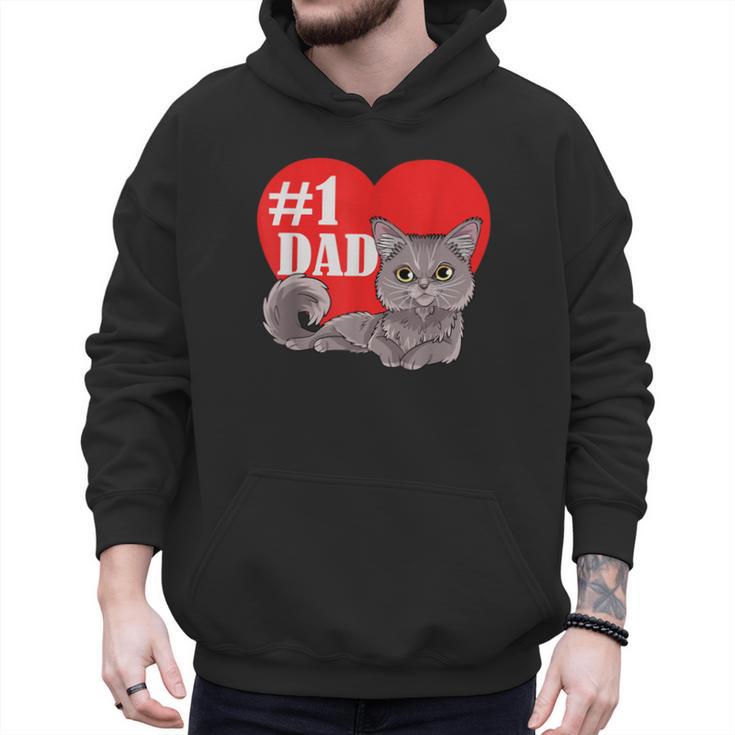 Nebelung Cat 1 Dad Father's Day Daddy Heart Decor For Men Women Kids Men Hoodie