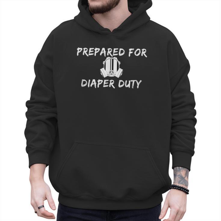 New Dad Prepared For Diaper Duty Saying Quote Men Hoodie