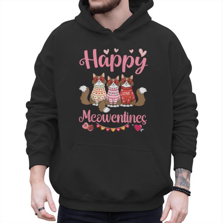 Norwegian Forest Cat Happy Meowentines Valentine Dad Mom Men Hoodie