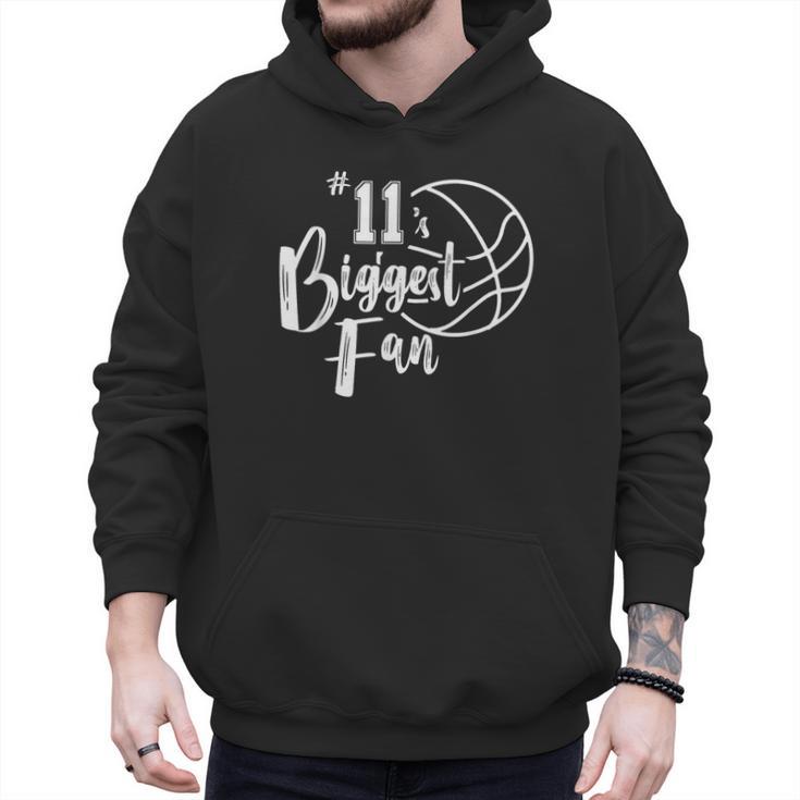 Number 11's Biggest Fan Shirt Basketball Player Mom Dad Men Hoodie