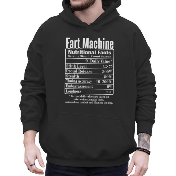 Nutrion Facts Fart Machine Dad Jokes Farting Humor Men Hoodie