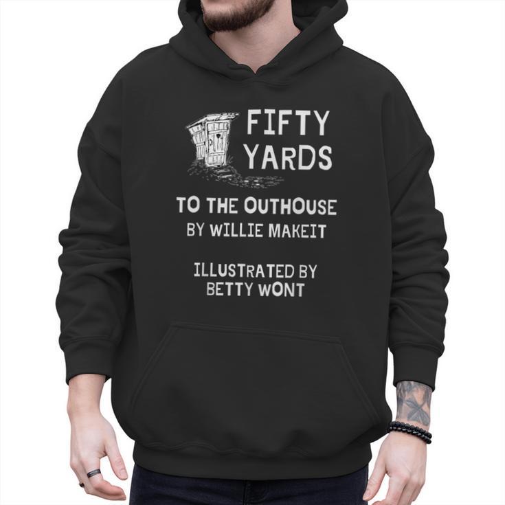 Outhouse Dad Guy Pun Humor Redneck Potty Joke Gag Men Hoodie