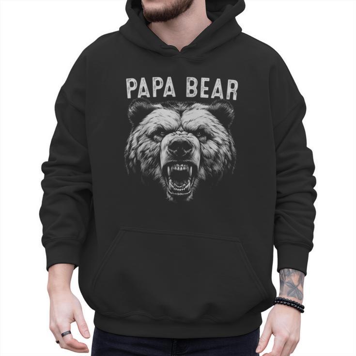 Papa Bear Best Idea Fathers Day Bear For Men Dad Men Hoodie