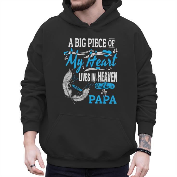 My Papa Lives In Heaven Shirt Memorial Day Papa Dad Grandpa Men Hoodie