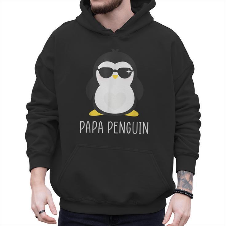 Penguin Papa Father's & Cute Dad Men Hoodie