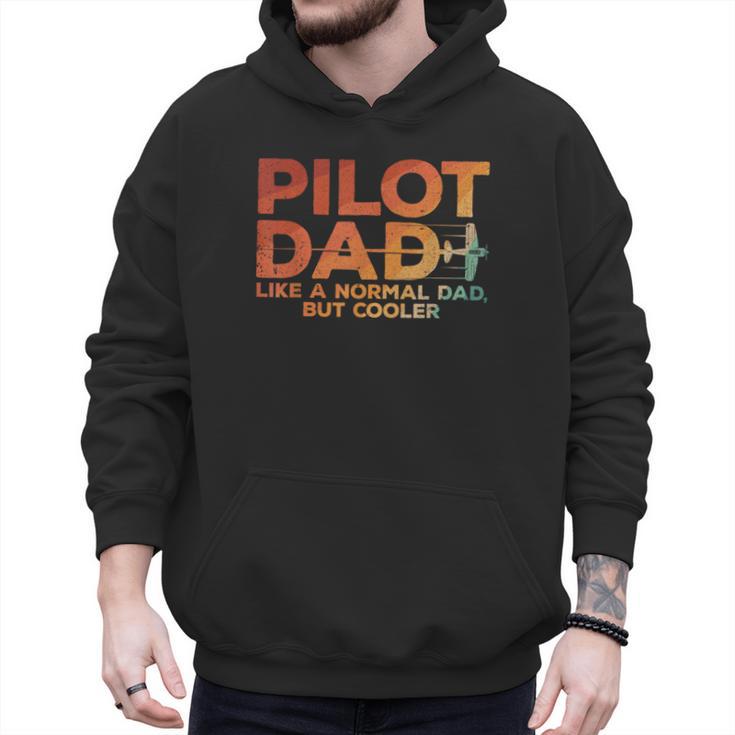 Pilot Dad Art For Men Father Aviation Airplane Pilot Men Hoodie