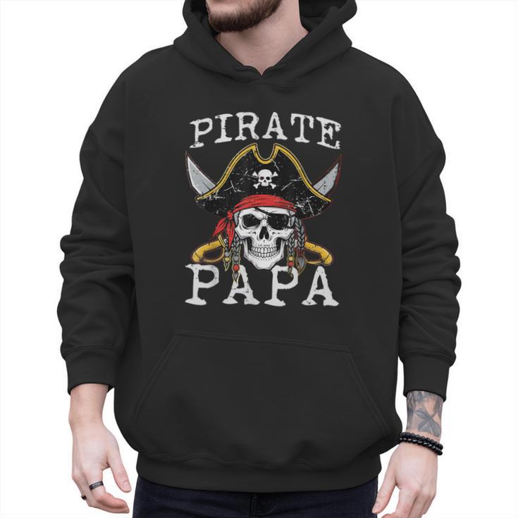Pirate Papa Skull Family Matching Costume Dad Grandpa Men Men Hoodie