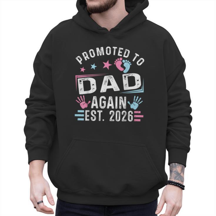 Promoted To Dad Again Est 2026 Vintage Dad Men Hoodie