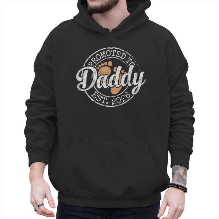 Promoted To Daddy Est 2026 Stamp First Time Dad To Be Men Hoodie