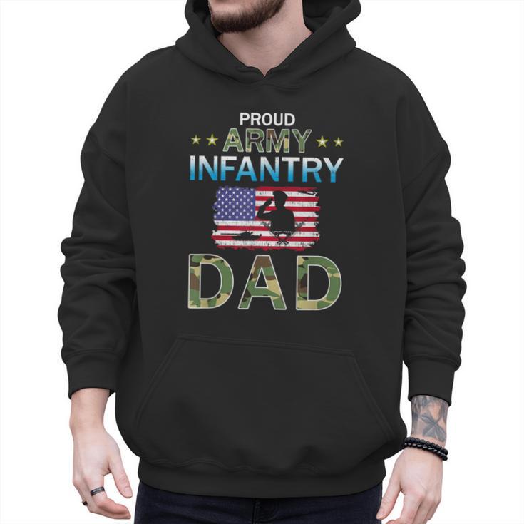 Proud Army Dad-Army Infantry Dad Camouflage Graphics Army Men Hoodie