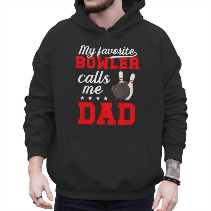 Proud Bowling Dad Of A Bowler Dad Bowling Father Men Hoodie