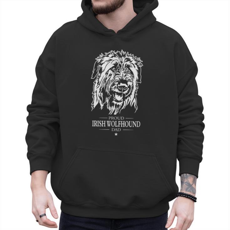 Proud Irish Wolfhound Dad Dog Dad Irish Wolfhound Dog Men Hoodie