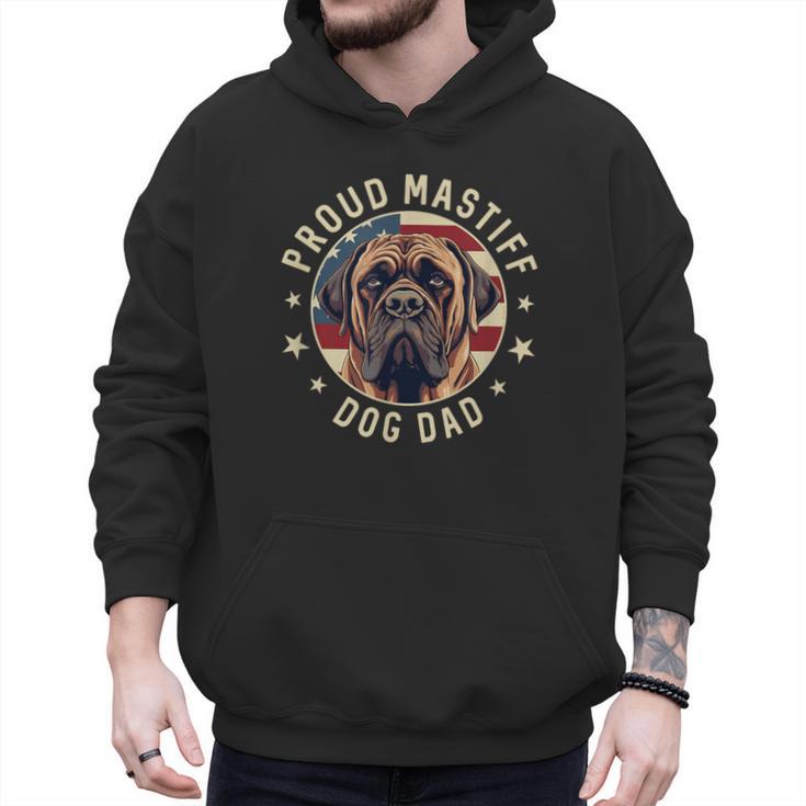 Proud Mastiff Dad American Flag Patriotic Mastiff Dad Men Hoodie