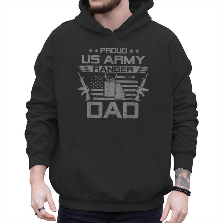 Proud US Army Ranger Dad Flag American USA Military Men Hoodie