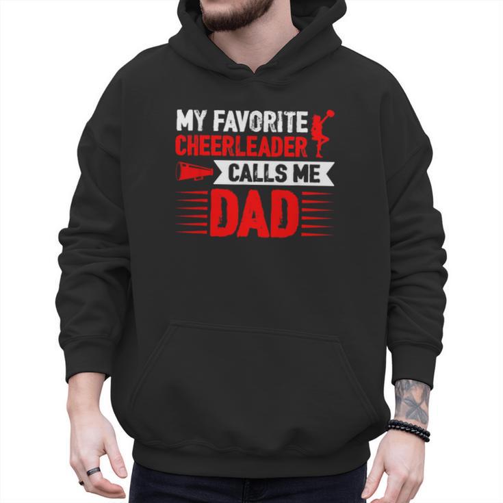 Red Cheer Dad Family Father Cheerleader Squad Men Hoodie