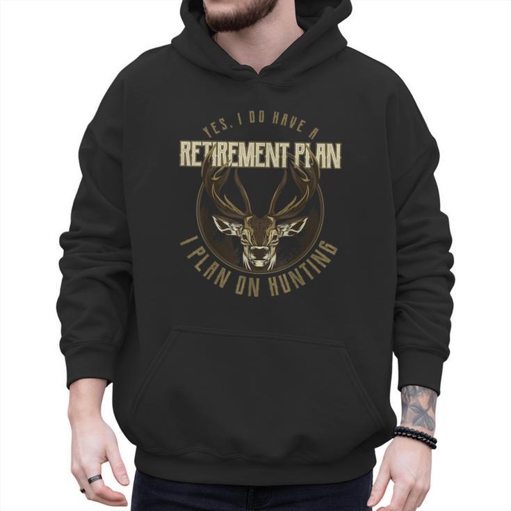 Retirement Grandpa Hunting Deer Elk Retired Hunter Dad Men Hoodie