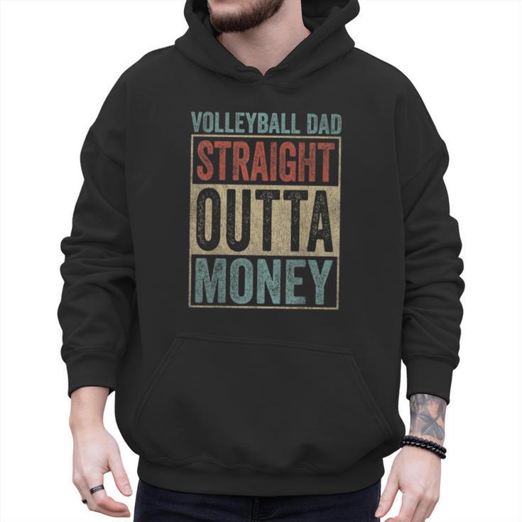 Retro Volleyball Dad Straight Outta Money Men Hoodie