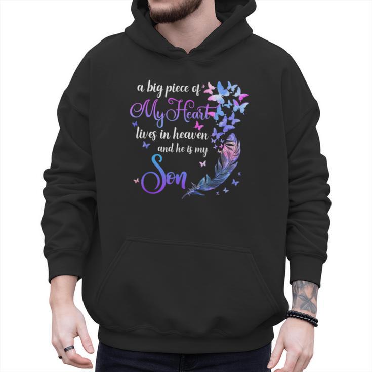 My Son Lives In Heaven Memorial Quotes Love Mom Dad Matching Men Hoodie