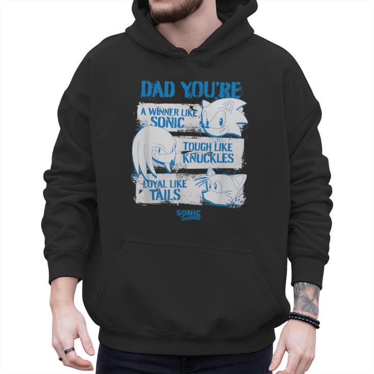 Sonic The Hedgehog Father's Day Dad Qualities Distressed Men Hoodie