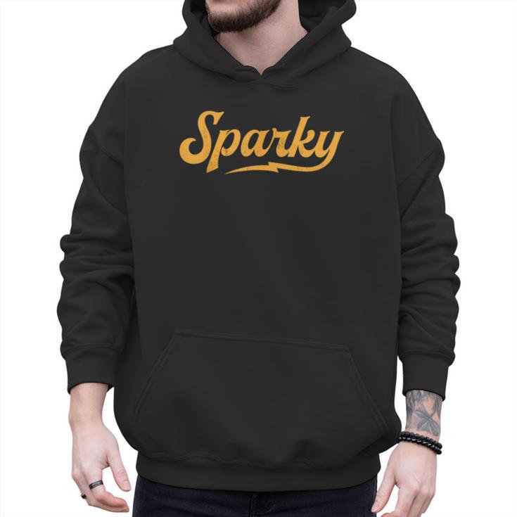 Sparky Electrician Lineman Dad Retro Vintage Novelty Men Hoodie